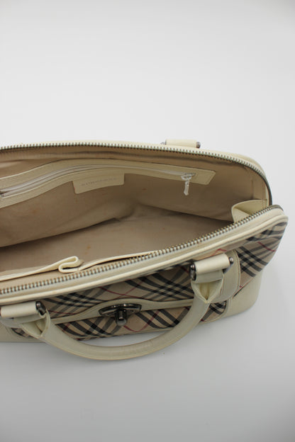Nova Check Canvas Leather Hand Bag