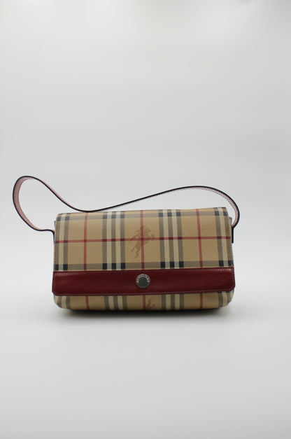 Nova Check Canvas Leather Shoulder Bag