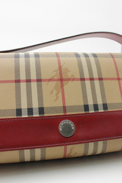 Nova Check Canvas Leather Shoulder Bag