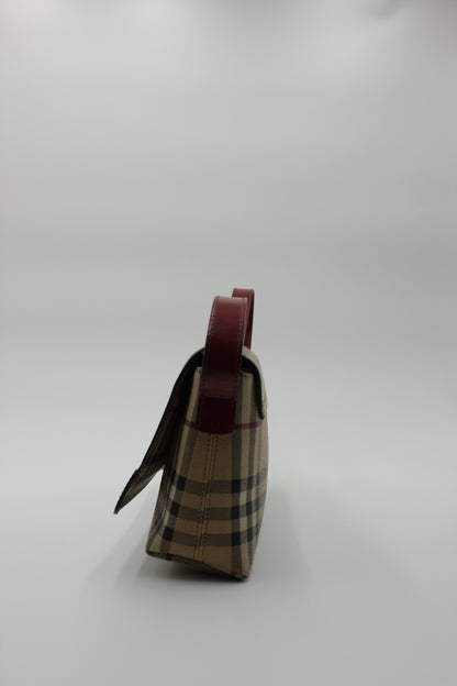 Nova Check Canvas Leather Shoulder Bag